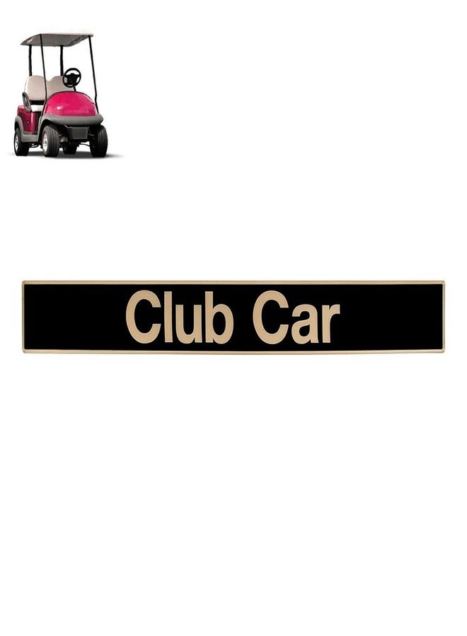 Drive-up Name Plate for Club Car Precedent, Black Gold Decal for Golf Cart 15.74"×2.24" Emblem - Image 1